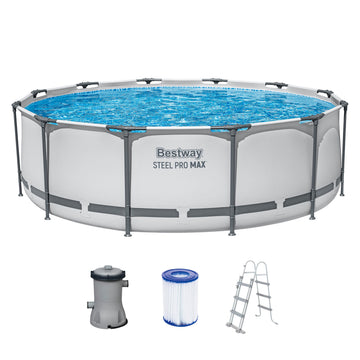 Bestway Steel Pro MAX Aufstellpool-Set mit Filterpumpe Ø 366 x 100 cm