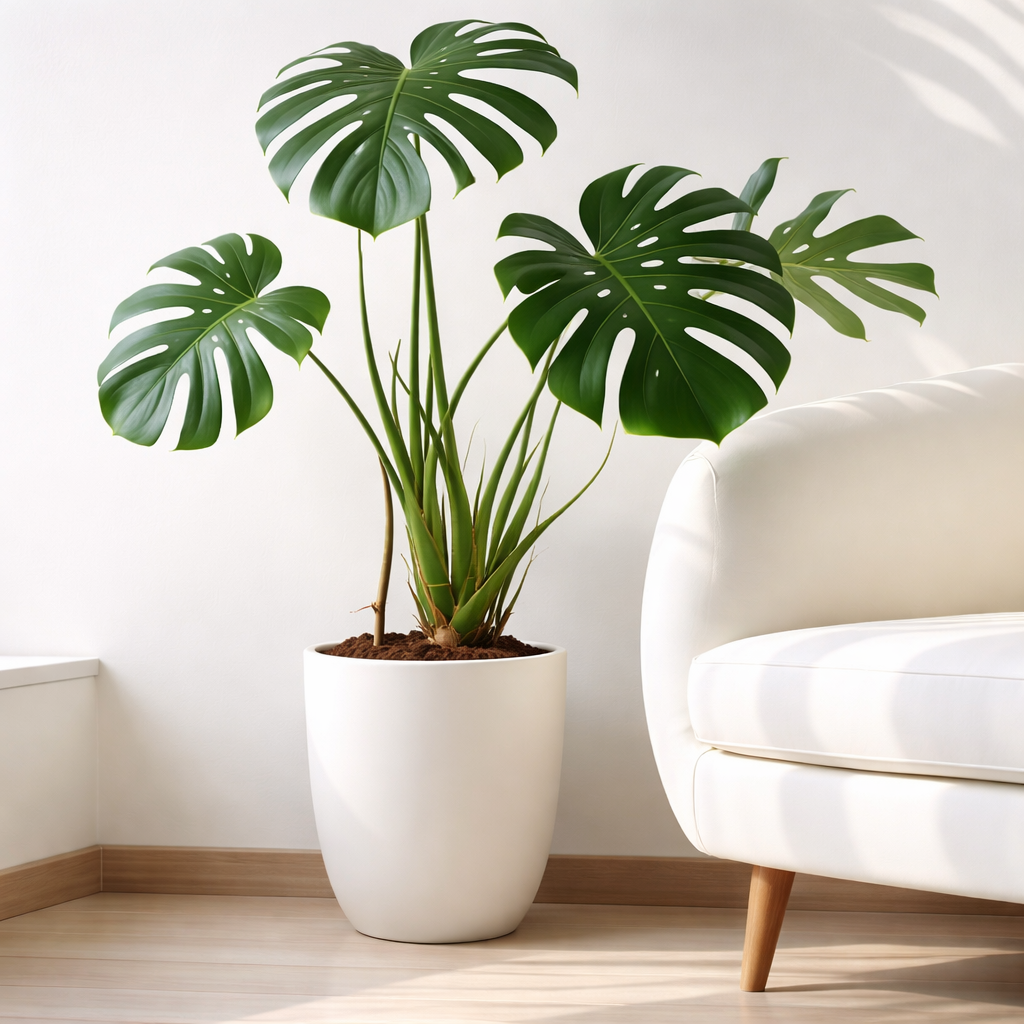 Monstera Zimmerpflanze im Topf